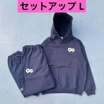9090 90 Logo Original Hoodie 셋업 navy