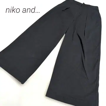 니코앤드 - 니코앤드 턱 와이드 팬츠 블랙 루즈핏