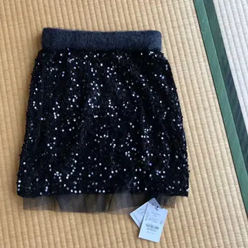 블랙 스팽글 타이트 스커트 702 S