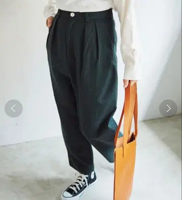 bulle de savon 그린 체크 팬츠