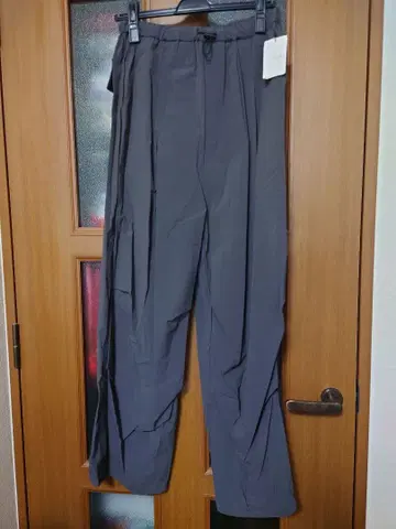 YORT 그레이 카고 팬츠 허리밴딩