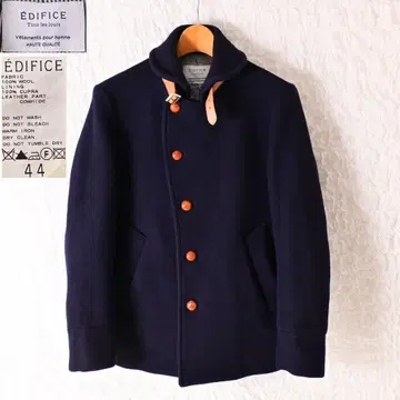 사이즈 44 EDIFICE 에디피스 네이비 멜톤 자켓