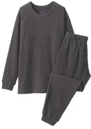 신사 부드러운 니트 플리스 긴팔 룸웨어 세트