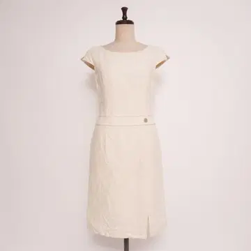 Harrods 프렌치 슬리브 코튼 원피스 화이트 사이즈 3*LD973