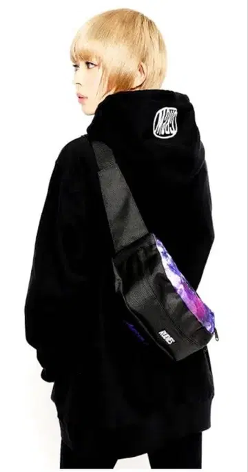 RUDIES 우주 패턴 바디백 웨스트 파우치