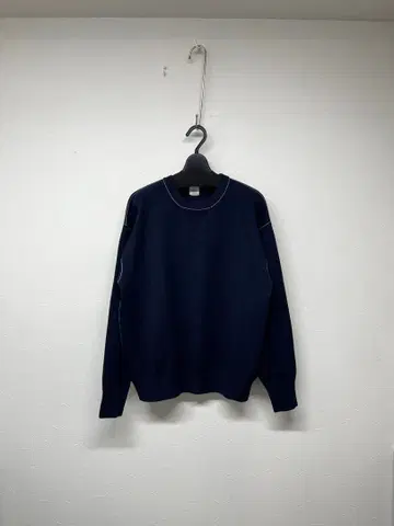 [ EDIFICE ] 네이비 크루넥 맨투맨 라이크 니트 사이즈 M