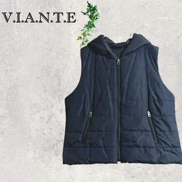 2374 충전솜 베스트 후드 베스트 방한 따뜻함 네이비 무지