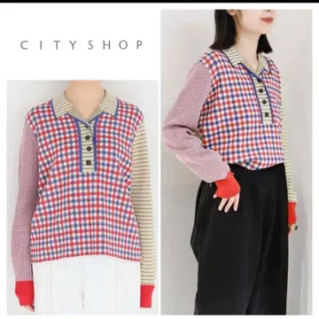 CITYSHOP [ YMC/유머스트크리에이트 ] 니트 아지메 체크