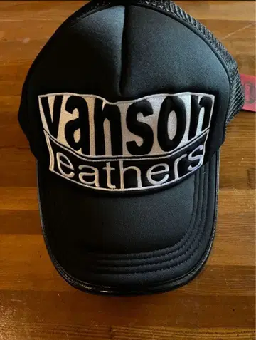 새상품 vanson 반손 파이핑 테이프 엠블럼 자수 메쉬 캡