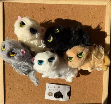 가챠가챠 따르지 않는 고양이 봉제 인형 5종 컴플리트