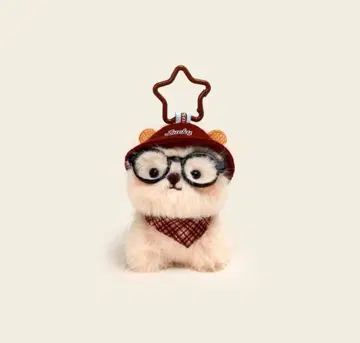 봉제 인형 마스코트 안경 포함