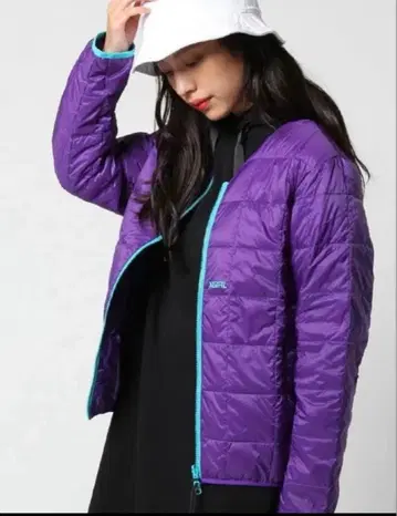 XGIRL 퍼플 퀼팅 아우터