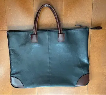 일본제 Tien 가죽 비즈니스 백 블랙 새상품급