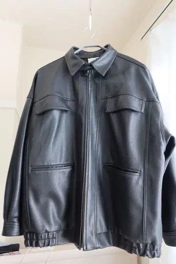 [새상품급 X-girl] 블랙 가죽 자켓