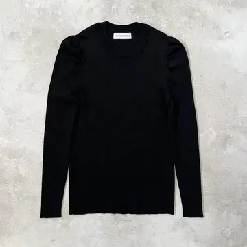 아베닐 에투알 퍼프 슬리브 라메 리브 니트 BK 38