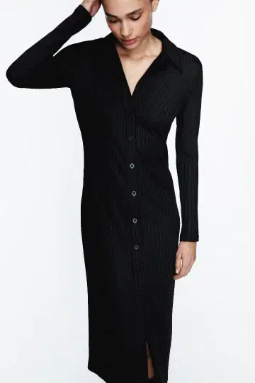 ZARA 자라 블랙 셔츠 원피스