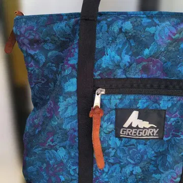 그레고리 블루 태피스트리 토트백 올 패턴 꽃무늬 나일론 빈티지