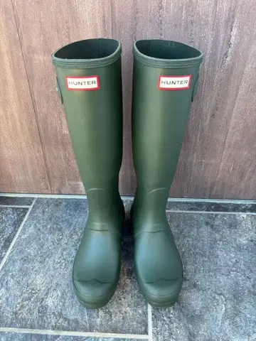 HUNTER 헌터 레인부츠 올리브 장화 24cm