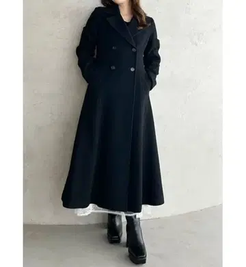 MERCURYDUO 핏앤플레어 코트 S사이즈 블랙