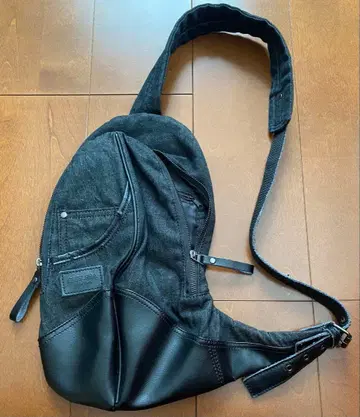 CHELSEA New York 데님 x 인조 가죽 숄더