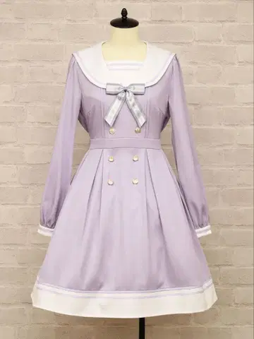 [ 새상품 ] Message Ribbon 세일러 원피스 (라벤더)