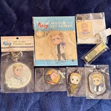 헤타리아 독일 굿즈 아크릴 키링 러버 스트랩 초기