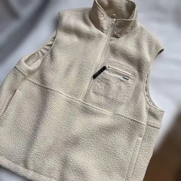 플리스 하프 지퍼 자켓 베이지