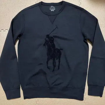 랄프 로렌 로고 자수 XS 맨투맨 165/88A 블랙 보아