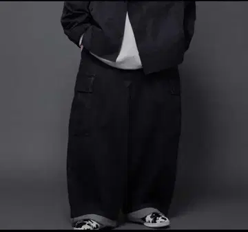 kutir 벌룬 카고 팬츠 와이드 데님 팬츠