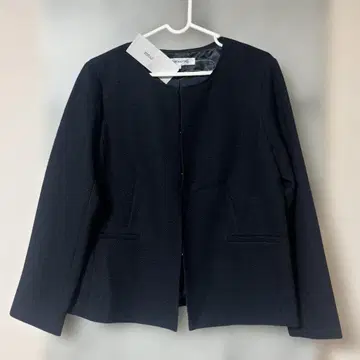 새상품 택. 내추럴 뷰티 베이직 노카라 자켓 L 네이비