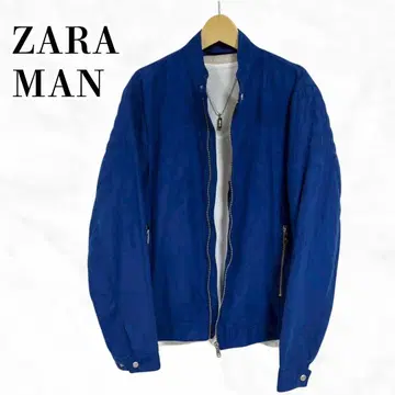 ZARA MAN 라이더 자켓 파랑 블루 블루종 퀼팅 절개