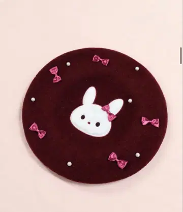 Amavel 복슬복슬 토끼 아플리케 펠트 베레모