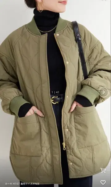 베이 스톡 충전솜 퀼팅 자켓 F