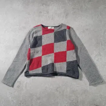 [ 새상품급 ] GEORGES RECH 조르주 레쉬 체크 무늬 니트 36