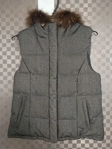 [ 새상품급 ] any SIS 퍼 달린 그레이 다운 베스트