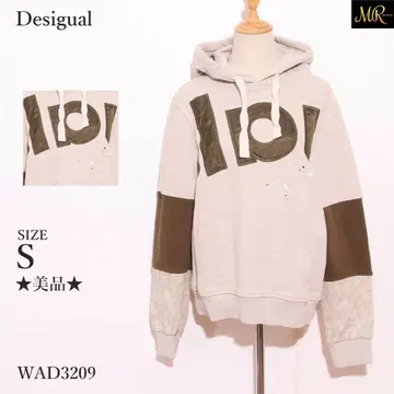 데시구알 상의 후드티 긴팔 로고 프린트 절개 디자인 캥거루 포켓