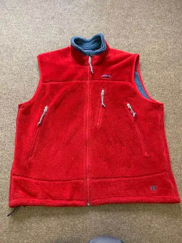 빈티지 Patagonia 플리스 보아 베스트 레드
