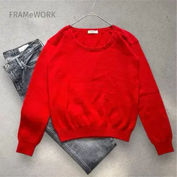 FRAMeWORK 프레임워크 빨간색 캐시미어 100% 니트