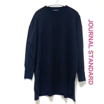 저널 스탠다드 크루넥 풀오버 스웨터 블랙