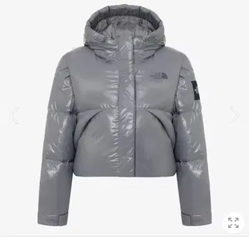 THE NORTH FACE 그레이 크롭 다운 자켓 L 사이즈