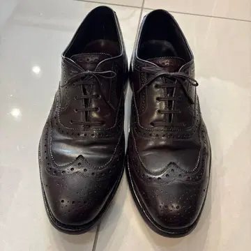 윙팁 코도반 가죽 드레스 신발 다크 브라운