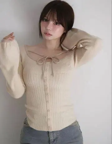andmary Sonique knit tops ivory