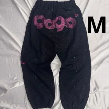 9090 girl 90 Logo Glitter Sweat Pants M