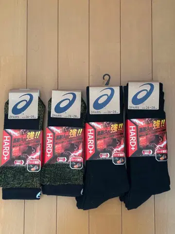 아식스 삭스 3족 세트 4개 (12족) 26-28cm