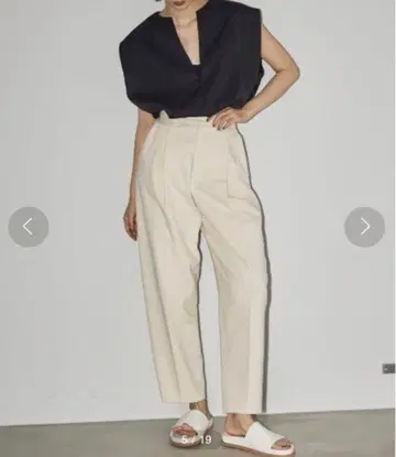 투데이풀 코튼 박스 턱 팬츠