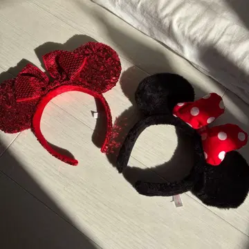 미니 마우스 귀 머리띠 2개 세트 (낱개 판매 가능)