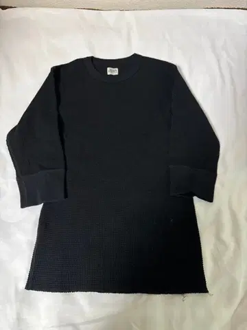 텐더 로인 7부 기장 서멀 와플 티셔츠 S 블랙