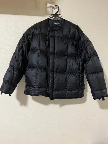 오어시발 블랙 다운 자켓 노카라 다운