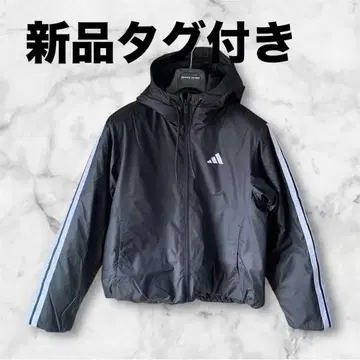 adidas 블랙 후드 부착 자켓