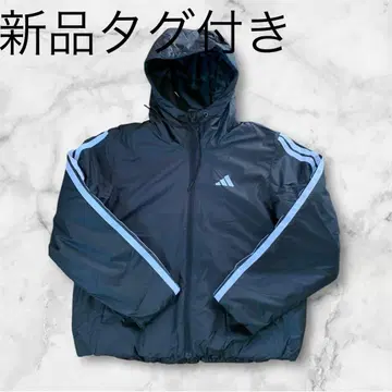 adidas 블랙 후드 부착 자켓